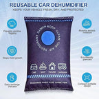 Reusable Dehumidifier Bags, Car Moisture Absorber for Windows Interior, Portable Condensation Prevention for Wardrobe,