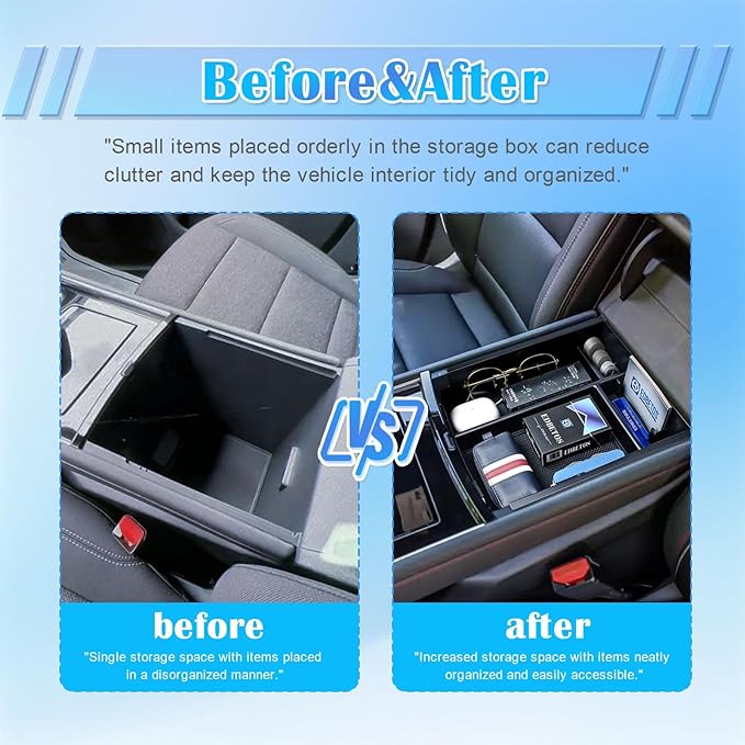 EDBETOS 2026 Traverse Center Console Organizer Compatible with 2024 2025 2026 Chevy Traverse Armrest Storage Box Interior Pallet Insert Tray Secondary Accessories Coin Container (Not for 2024-Limited)