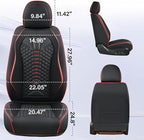 Coverado Seat Covers Full Set, Waterproof Nappa Leather Seat Covers for Cars, 5 Seats Universal Car Seat Protectors, Black Ca