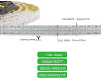Outdoor Green 12V LED Strip Lights 16.4ft, Double Row Super Bright 2400 LEDs Waterproof IP67, Dimmable Flexible Tape Lights for Outdoor, Truck, RV, and Boat Lighting