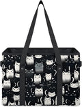 Reusable Grocery Bags Heavy Duty Shopping Bags Foldable Large Tote Bags with Long Handles & Hard Bottom