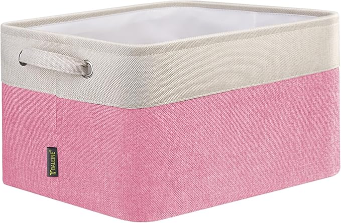 BALEINE 1 Pack Fabric Closet Storage Bins for Shelves, Linen Closet Organizers and Storage, Decorative Baskets for Organizing