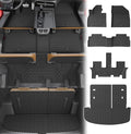 Floor Mats Compatible with 2020-2025 Kia Telluride 7&8 Seats Cargo Mat Cargo Liner All Weather Back Seat Cover Protector 2024 Telluride Accessories (Trunk Mat with Backrest Mats+Floor Mats)