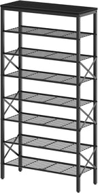 YATINEY 8 Tier Shoe Rack, Large Capacity Shoe Storage Organizer Holds 32 Pairs, Sturdy and Stable, for Entryway, Hallway, Clo