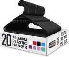 Utopia Home Plastic Hangers 20 Pack - Perfect Space Saving Clothes Hanger - Durable and Strong - Perfect Closet Organizers wi