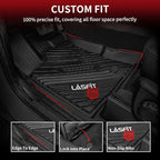 LASFIT Floor Mats for Ford Escape 2020-2025 2026 (NOT Fit Hybrid) TPE Custom Fit Car Floor Liners All Weather Protector, Front and Rear Mats, 3pcs Black