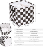 Hinwo 3-Pack Cubic Organizer Shelf Bins, Canvas Fabric Storage Baskets with Handles, 22L/5.8-Gal Square Storage Bins, Cubes, 