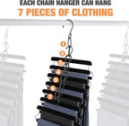 NiHome Clothing Chain Hangers 10-Pack for Home, Office & Travel, Metal Closet Organizer Space Saving Hangers with Safety Cap 