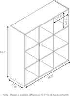 Furinno Pelli Cubic Storage Cabinet, 3x3, Espresso