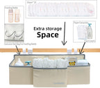 Hanging Baby Diaper Caddy, 3-in-1 Diaper Caddy Organizer Holder For Baby Crib, Nursery Organization Diaper Stacker Storage Fo