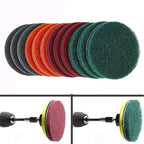 40PCS 3 inch Scrub Pads Headlight Restoration Kit VÉZAAR Scouring Pad Hook and Loop Car Hub Cleaning Auto Painting Polishing 
