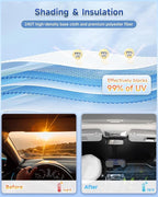 8PCS Window Shades for Rogue 2021-2026 Accessories – Full Coverage Sun Shade for Side Windows, Rear Triangular & Windshield – UV Protection & Privacy for Camping, Napping, Relaxing