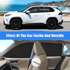 ZATOOTO Car Window Shades for Toyota RAV4 2019-2024, Custom Fit Suede Car Window Covers for 100% UV & Privacy Protection, Heat Insulation, 4 Packs Side Window Sun Shade for Family Travel, Baby, Pets