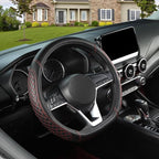 West Llama Flat Bottom Car Steering Wheel Cover for Nissan,D Shaped Steering Wheel Cover for Rogue,Altima,Kicks (Diamond Quil