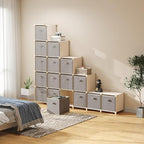 Lifewit Storage Cubes, Foldable Decorative Fabric Storage Baskets for Organizing Home Organizers with Handles for Shelves, Cl