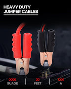 SAFEMATE 4/0 Guage 20 Ft 3000A Heavy Duty Booster Cables, Transfers Higher Voltage Than 2/0, 0, 2~12 Gauge Jumper Cables, For Heavy Duty Automotive to Jump Starting Dead or Weak Batteries