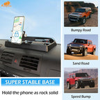 Aunginsy Center Console Dash Storage Tray with Mobile Phone Mount Compatible with Hummer H3 2005-2009, Car Dashboard Multi-Functional Phone Holder Storage Box Dash Organizer Tray Insert Accessories