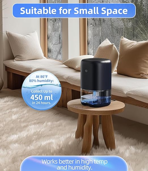 Dehumidifier, 35 OZ Small Dehumidifiers for Bedroom for Home, Quiet with Auto Shut Off, Dehumidifiers for Bedroom (280 sq.