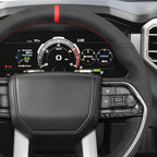 MEWANT DIY Steering Wheel Cover for Toyota Tacoma 2024 / Tundra 2022-2024 / Sequoia 2023-2024 Made of Black Suede