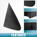 Front Right Door Mirror Corner mudguard Triangle Cover Trim No.60117-0D100 Rearview Triangle Trim Panel for Toyota Yaris 2007-2011 Plastic Black