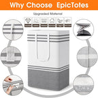 3 Pack Large Laundry Baskets, Laundry Hampers, Freestanding Waterproof Collapsible Clothes Bag with Extended & Reinforced Han