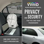 VViViD One-Way Perforated Black Vinyl Privacy Window Film Adhesive Glass Wrap Roll (15ft x 54")