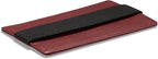 HISCOW Car Sun Visor Card Holder with Elastic Band Fastener - Italian Calfskin (Wine Red)