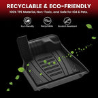 LASFIT Floor Mats Custom Fit for Audi Q5 SQ5 2018-2025(Include Q5/SQ5 Sportback 2021-2025), All-Weather Protection TPE 1st & 2nd Row Car Liners for Audi Accsessories, Easy to Clean, Black