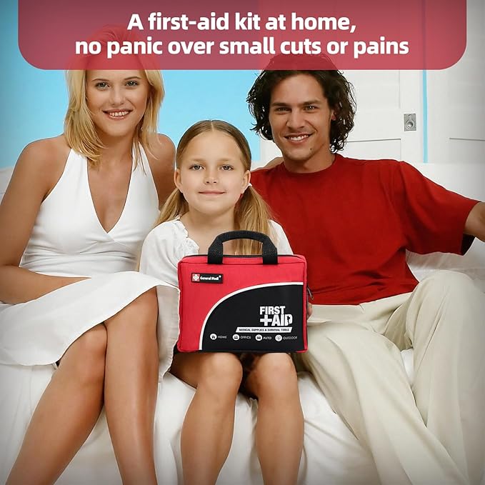 First Aid Kit -160 Pieces Compact and Lightweight - Including Cold (Ice) Pack, Emergency Blanket, Moleskin Pad,Perfect for Tr