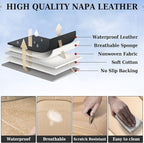 Coverado Seat Covers, Leather Seat Covers Front Seat, Luxury Car Seat Covers with Lumbar Support, Front Driver Seat Covers, C
