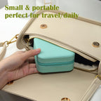 Travel Jewelry Case Bridesmaid Gifts Box,12 Pack Small Jewelry Box Mini Jewelry Organizer,PU Leather Portable Earring Storage