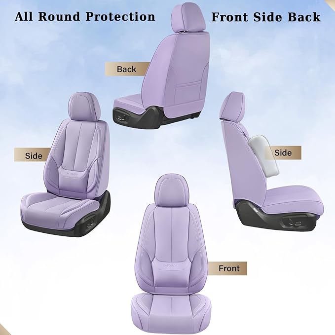 Coverado Seat Covers, Car Seat Covers Front Seats, Car Seat Cover, Car Seat Protector Waterproof, Car Seat Cushion Nappa Leat