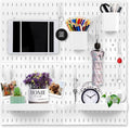 Peg Board, Pegboard Combination kit, 4 Pegboards and 12 Accessories Modular Hanging for Wall Organizer,Suitable for Wall Stor