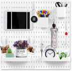 Peg Board, Pegboard Combination kit, 4 Pegboards and 12 Accessories Modular Hanging for Wall Organizer,Suitable for Wall Stor