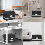 Fireproof File Box with Lock, 5200°F Document Box Storage Organizer, Suitable for Hanging File Folders in Letter Size, Collap
