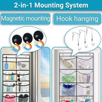 Magnetic Cruise Organizer, 8 Large Durable Pockets Over The Door Organizer For Cruise Ships, Magnetic & Hanging Cruise Organi