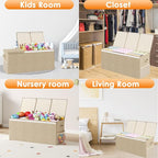 Extra Large Toy Box Chest with Lid, Kids Toy Storage Organizer for Boys Girls, Big Toy Bin Basket Extra Large Toy Storage Box