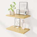 Dreamland 24" Floating Shelves for Wall, 12" Deep Slim Oak Floating Shelves, Wall-Mounted Shelves for Bedroom, Living Room, K
