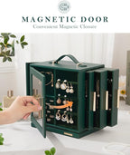 Homde Jewelry Box for Women Large: Rotating Organizer for Ring Earring Necklace Bracelet - 7 Drawers Storage for Dresser (For