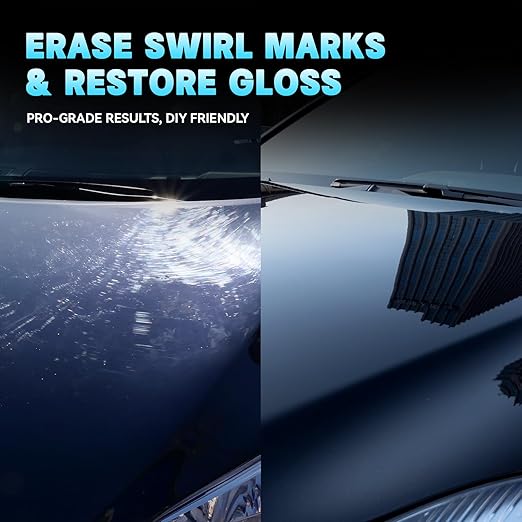 Medium Cut Polish - 17.6 Bottle for Swirl Marks & Light Scratch Removal - Safe Car Paint Polishing Compound - Use by Dual Action Polisher or Hand - All Clear Coats