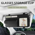 Car Sun Visor Organizer, Visor Storage Pouch Holder with a Picture Frame, Visor Document Holder for Truck, with Sunglasses Clip, Essential Visor Accessories for Driver Auto Owners BLack