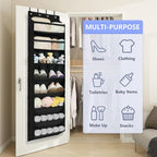 FENTEC 1 Pack 8 Shelves Over The Door Shoe Organizer, 68" Exlarge Deep Pockets Hanging Shoe Organizer, Shoe Rack for Closet, 