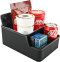 Car Storage Organizer Between Seats,Center Console Armrest Storage Box Back Seat Organizer with Small Compartment Car Interior Storage Box,Cup Holder Tray with Non-slip Mat(Black)