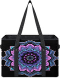 Reusable Grocery Bags Heavy Duty Shopping Bags Foldable Large Tote Bags with Long Handles & Hard Bottom