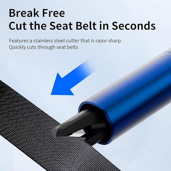 HHXS Car Window Breaker Seatbelt Cutter Tool, Safe Hammer Glass Breaker Under Water Safety Hammer Emergency Escape Glass Brea
