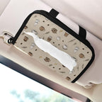 Car Tissue Holder Car Visor Organizer Tissue Box Holder for Car Sun Visor Organizer with Car Vehicle Accessories Essentials Interior for Women Men Beige Coffee Cup Wheat