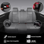 NS YOLO Leather Car Seat Covers,Universal Fit for Most Cars,SUVs and Sedans,Waterproof Luxury Leatherette Cushions, 5 Seats P