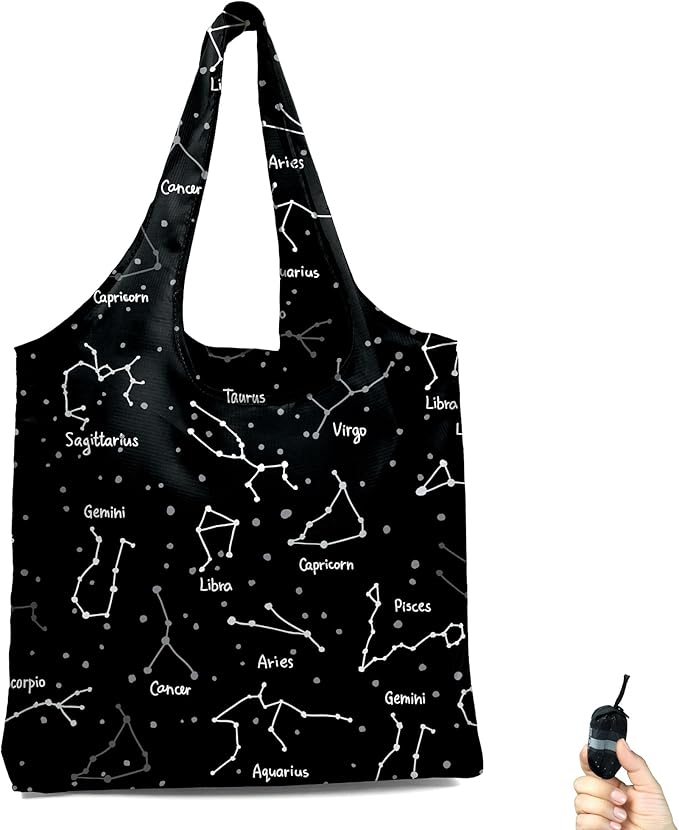 BeeGreen Reusable Grocery Shopping Bag -Travel Tote Bag - Foldable Compact Sturdy Bags