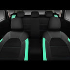 CAR PASS Leather Seat Covers, Breathable Universal Car Seat Cover Full Set for Cute Women Girly,Super 5mm Composite Sponge In