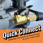 Chuck Mates Premium Quick-Connect Accessory for Tire Inflators Open-Type (1 Pack)
